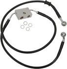 1741-5297 Drag Specialties Extended Length Black Vinyl Front Abs Brake Line