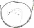 522502he Magnum Polished Stainless Steel High Efficiency Braided Clutch Cable