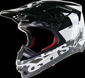 8301519-2182-2x Alpinestars Supertech M8 Radium Mips Helmet Gloss / Black Gray Mid