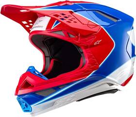 8301923-3017-xs Alpinestars Supertech S-m10 Bale Helmet Red/blue Glossy Xs