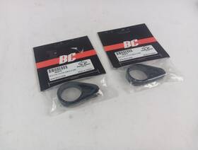482970 Bikers Choice For Harley 1-1/4 In Black Clutch Cable Clamp Set 2