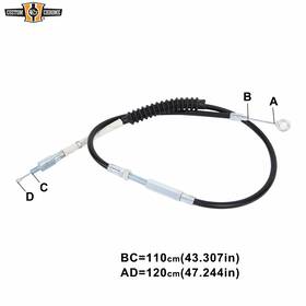 34001040 Custom Chrome 110cm Black Vinyl 43.4 Inch Clutch Cable Fits For Harley Sportster 1000 Xlh 1972-85