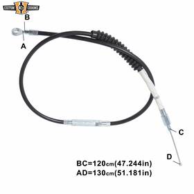 Custom Chrome 34001050 120cm Black Vinyl 47.2 Inch Clutch Cable Fits For Harley Sportster Xl883 1200 2002-14