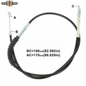 Custom Chrome 34001130 160cm Black Vinyl 55 Inch Clutch Cable Fit For Harley Sportster 1200 Xl1200c 2011-15
