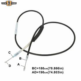 34001140 Custom Chrome 180cm Black Vinyl 70.8 Inch Clutch Cable Fit For Harley Sportster Iron 2011-2015