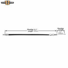 34004010 Custom Chrome 143cm Black Vinyl 56.3 Inch Clutch Cable Fit For Harley Dyna Low Rider Fxs 1977-1984