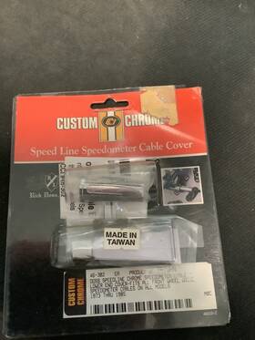 46-302 Custom Chrome Speed Line Speedometer Cable Cover Nos