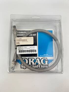 Drag Specialties 0711-0055 22 Inch Ss Oil Line With Fittings