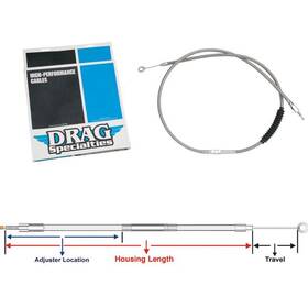 38602-92 Drag Specialties 173677 Braided Clutch Cable Standard #38602-92 Harley Davidson Dyna