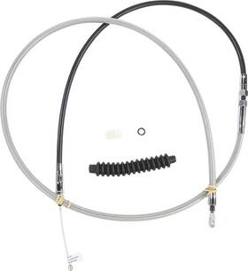 232852 Drag Specialties Braided Clutch Cable 74 Inch Clear Coated Harley Davidson