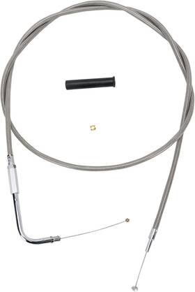 Drag Specialties 5332156b Stainless Braided Throttle Cable - 56 Inch