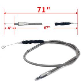Hd-ccs-017-hy0605 Golfcart-parts 71 Inch Stainless Steel Clutch Cable For Sportster Softail Fatboy Heritage Roadglide