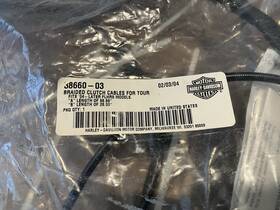 38660-03 Harley-davidson Stainless Steel Braided Touring Clutch Cable Kit