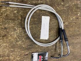 49118-49106 Harley-davidson Braided Steel Throttle Cables 34 Inch Softail Dyna Sportster Touring 1988 Cv