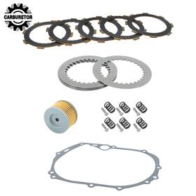 Home-garden-fix Hgf166248 Clutch Friction Steel Plates Gasket Kit For Kawasaki 2008-2012 Ninja 250r Ex250j