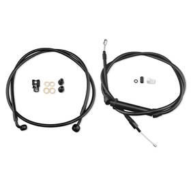 Fm-tghd-heck022-bk6 Httmt Extended Softail No Abs 12 Inch Handlebar Brake And Clutch Cable For Harley 2016-2017
