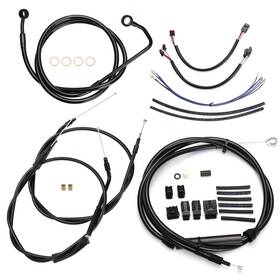 Ibhfxbdzx083 Ironbrotherhood Clutch Cable Brake Line For 2011-2015 Heritage Softail Classic With 12 Inch Bar Abs