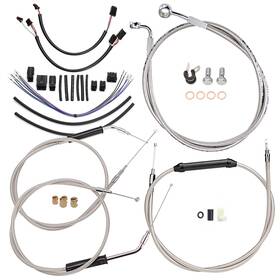 Ibhfxbdzx094 Ironbrotherhood Harley Extended Throttle And Idle Clutch Brake Cable For Softail 2011-2015 N/abs