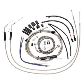 Ibhfxbdzx096 Ironbrotherhood Softail 16 Inch Bar Extended Throttle And Idle Clutch Brake Line Kit For 11-15 N/abs