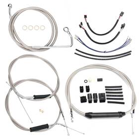 Ibhfxbdzx099 Ironbrotherhood Clutch Cable Brake Line For 2011-2015 Softail Deluxe Cross Bone With 16 Inch Bar Abs