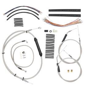 Ibhfxbdzx130 Ironbrotherhood Clutch Cable Brake Line For 07-up Wide Glide Low Rider No Abs With 16 Inch Handlebar