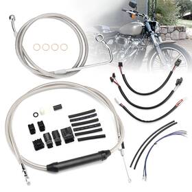 Ibhfxbdzx149 Ironbrotherhood Clutch Throttle Cable Abs Brake Line For 2016 2017 Softail Fat Boy Lo With 14ftft Bar