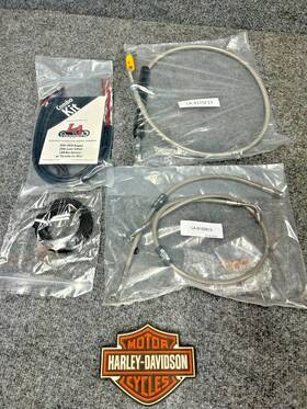 La Choppers 0662-0840 18 Softail Braided Handlebar Cable Kit 12 Inch -14 La-8155kt2-13