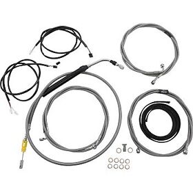 La-8056kt3-16 La Choppers Complete Stainless Cable And Brake Line Kit 15-17inch Apes