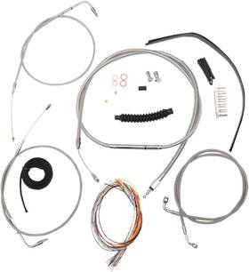 La-8100kt2-16 La Choppers Stainless Complete Cable Kit For 15 Inch -17 Handlebars