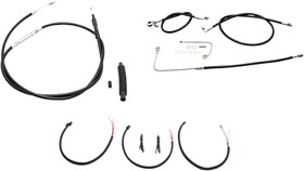 La-8151kt2b-08b La Choppers Complete Handlebar Cable Wire Harness Brake Line Kit