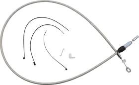 523420he Magnum - Polished Stainless Quick Connect Upper Clutch Cable Softail Lo