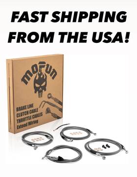 Mf-90109010 Mofun 12 Inch 14 Handlebar Brake Harley Road King Electra Glide Abs 21-24 Wire Ext