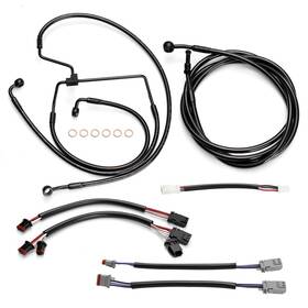Mokfxbdzx066 Mokitdora Harley 14 Inch Handlebar Extended Clutch Brake Line Kit For Touring 2017-2020 N/abs