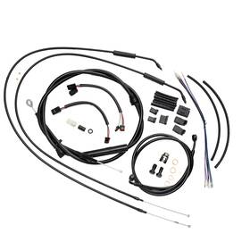 Mokfxbdzx078 Mokitdora Harley 14 Inch Bar Extended Clutch Throttle Brake Cable Kit For Softail 11-15 N/abs