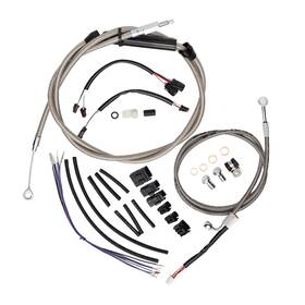 Mokfxbdzx107 Mokitdora Harley Softail Extended Brake Line Can-bus Wire Kit For 2016-2017 No Abs 16 Inch Bar