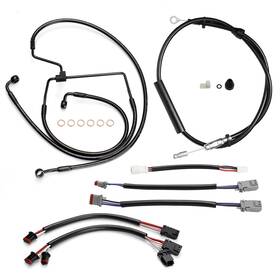 Mokfxbdzx150 Mokitdora Harley Touring 14 Inch Bar Extended Cable Kit For Road Glide 2021-2023 Without Abs
