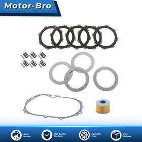 Motor-bro Bt14058b Clutch Friction Stee Plates Kit With Gasket For Kawasaki Klx110 Klx110l 2002-2024