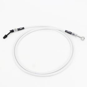 109017 Powerjames 67 Inch Silver White Hydraulic Clutch Cable For Harley 14-16 Road Street Glide Flht