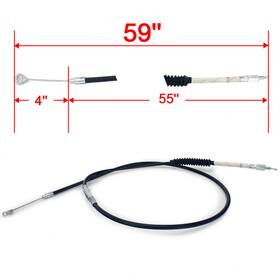Hd-ccp-014-rf-0827 Radiatorfactory 59 Inch Pvc Clutch Cable For Harley Softail Heritage Touring Road King Police Dyna