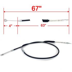 Hd-ccp-016-rf-0824 Radiatorfactory 67 Inch Pvc Clutch Cable For Harley Dyna Road King Glide Fatboy Street Bob Night Rod