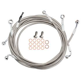 Sgw3fxbx175 Steelthunor Hydraulic Abs Brake Lines Clutch Cable For 2014-2016 Harley Touring 12 Inch -14 Bar