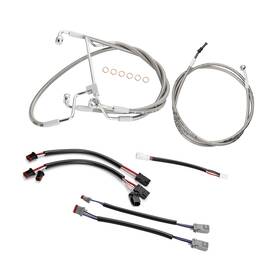 Sgwfxbdzx095 Steelthunor 12 Inch Bar Extended Cable Kit For Harley Touring Electra Street Glide 17-20 No Abs