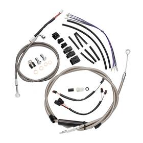 Sgwfxbdzx108 Steelthunor Softail Heritage Fat Boy Extended Cable Kit For 2016-2017 12 Inch Bar Without Abs
