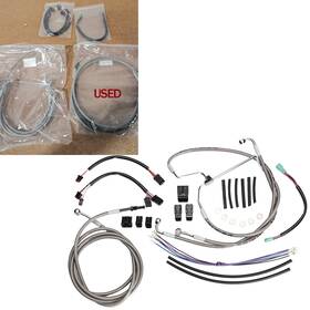 Sgwfxbdzx150 Steelthunor Used 16 Inch Handlebar Extended Cable Kit For Harley Touring 2014-2016 Without Abs