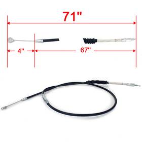 Hd-ccp-017-racing-0811 Tarazon 71 Inch Clutch Cable Pvc For Harley Dyna Super Glide Custom Fxdc Touring Efi Flhrci