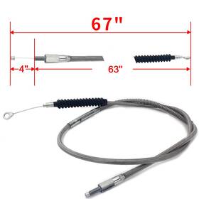 Tarazon Hd-ccs-016-efb-722 63 Inch Stainless Clutch Cable For Harley Sportster 883 Hugger Xlh883 1996