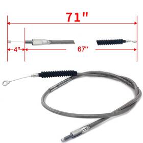 Hd-ccs-017-sky-0816 Tarazon 71 Inch Clutch Cable For Dyna Street Bob Road Glide Fltr Heritage Softail Flstc