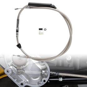 Tigersgate 111813 72 11/16 Inch Extended Clutch Cable For Harley 1987-2006 10 Silver
