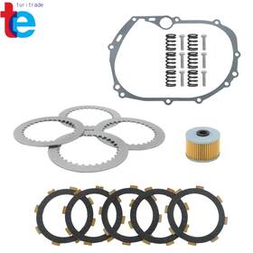 Tr83124 Turitrade Heavy Duty Clutch Friction Steel Plates Kit With Gasket For Suzuki 2003-2005 Drz110