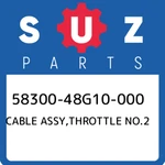 58300-48G10-000 Suzuki Cable Assy,throttle NO.2 5830048G10000, New Genuine Oem P. Fixed Price $109.01.